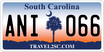 SC license plate ANI066