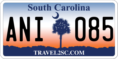 SC license plate ANI085