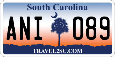 SC license plate ANI089