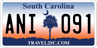 SC license plate ANI091
