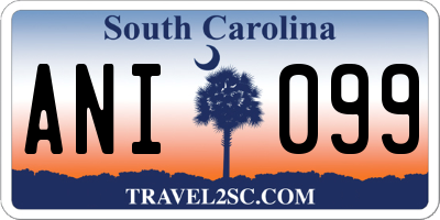SC license plate ANI099