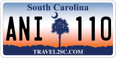 SC license plate ANI110