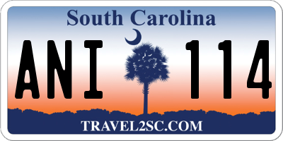 SC license plate ANI114