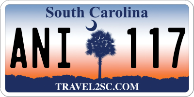 SC license plate ANI117