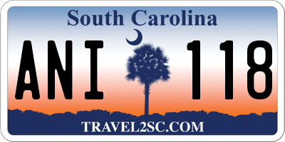 SC license plate ANI118