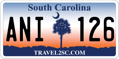 SC license plate ANI126