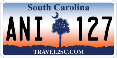 SC license plate ANI127