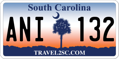 SC license plate ANI132