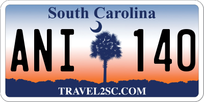 SC license plate ANI140