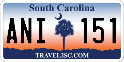 SC license plate ANI151