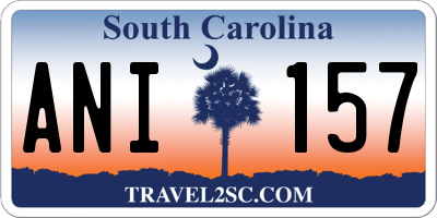 SC license plate ANI157
