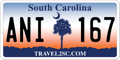 SC license plate ANI167