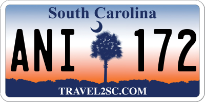 SC license plate ANI172