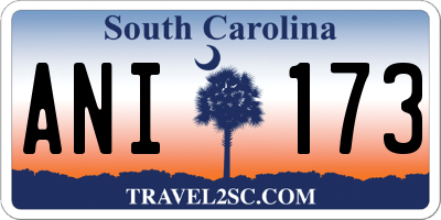 SC license plate ANI173