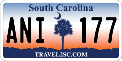 SC license plate ANI177
