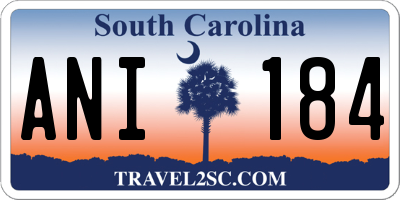 SC license plate ANI184