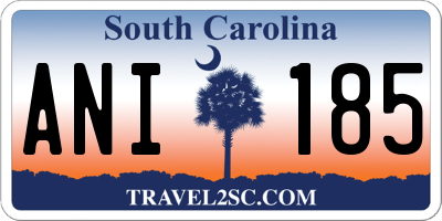 SC license plate ANI185