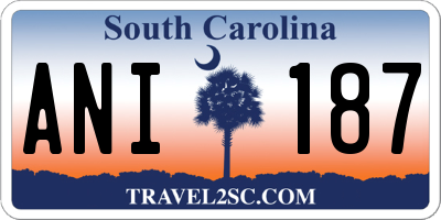 SC license plate ANI187