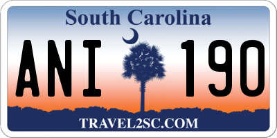 SC license plate ANI190