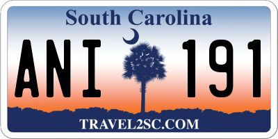 SC license plate ANI191