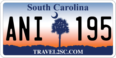 SC license plate ANI195