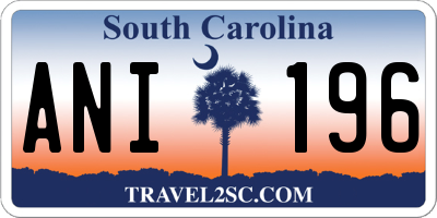 SC license plate ANI196