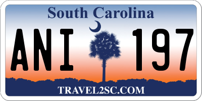 SC license plate ANI197