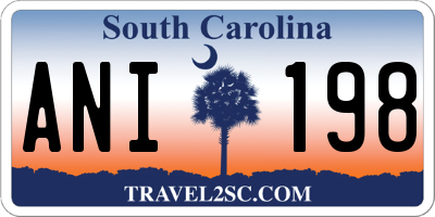 SC license plate ANI198