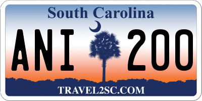 SC license plate ANI200