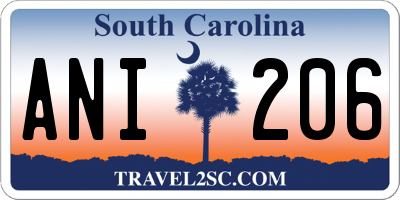 SC license plate ANI206