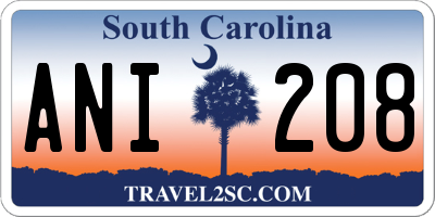 SC license plate ANI208