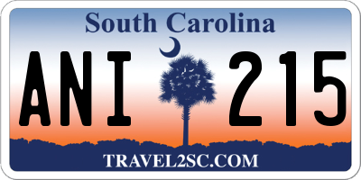 SC license plate ANI215