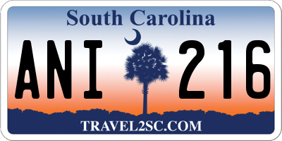 SC license plate ANI216