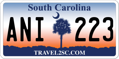 SC license plate ANI223