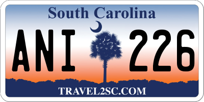 SC license plate ANI226