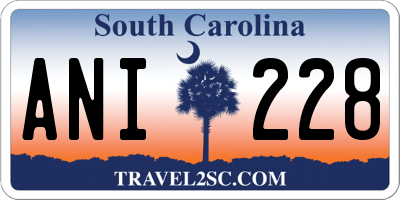 SC license plate ANI228