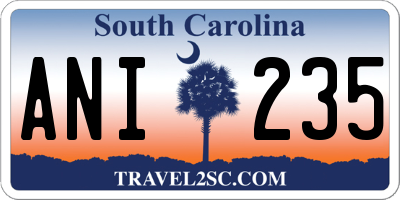 SC license plate ANI235