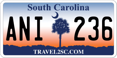 SC license plate ANI236