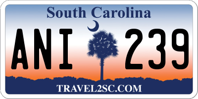 SC license plate ANI239