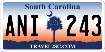 SC license plate ANI243