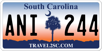 SC license plate ANI244