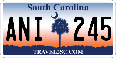 SC license plate ANI245
