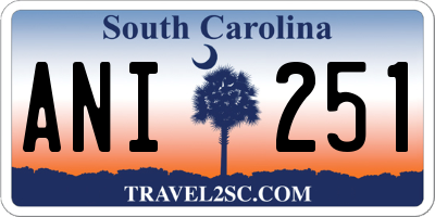 SC license plate ANI251