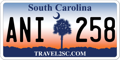 SC license plate ANI258
