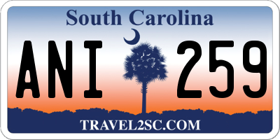 SC license plate ANI259