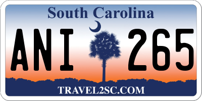 SC license plate ANI265