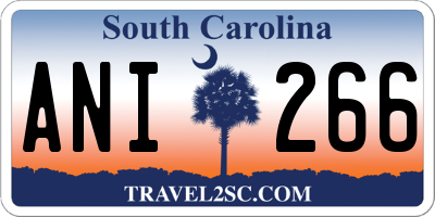 SC license plate ANI266