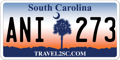SC license plate ANI273