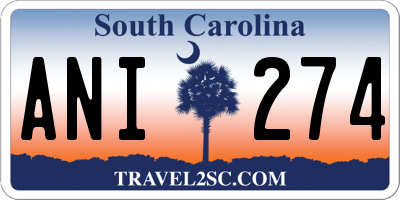 SC license plate ANI274