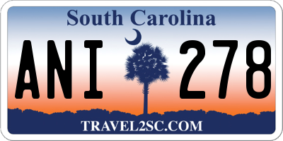 SC license plate ANI278